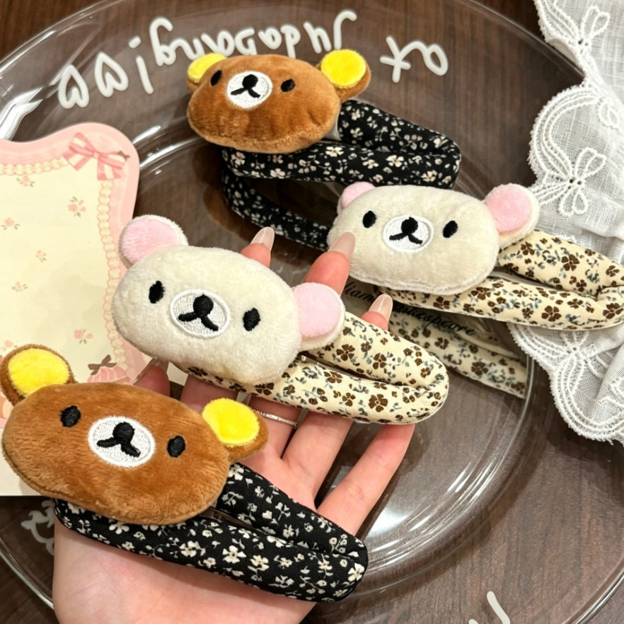 Hair Care Korean Products - Süße Rilakkuma Cartoon-Haarspange, koreanische Herbst- und
